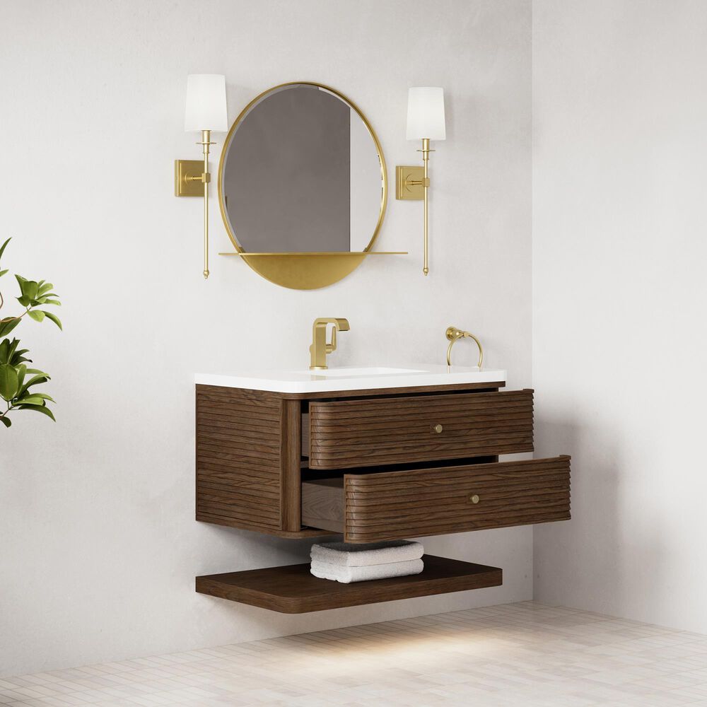 James Martin Allamari 36" Single Bathroom Vanity in Sable with Single Hole 3 cm White Zeus Silestone Top and Rectangular Sink, , large