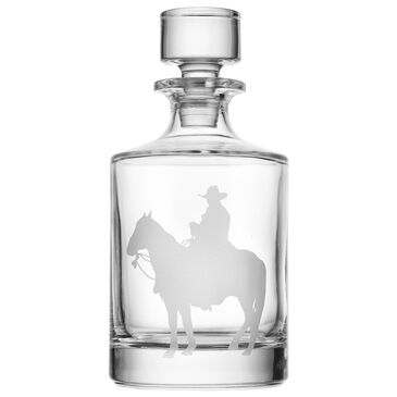Godinger Silver Prairie Cowboy Decanter in Clear, , large