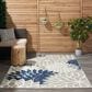 Nourison Aloha ALH05 6" x 9" Ivory and Navy Indoor/Outdoor Area Rug, , large