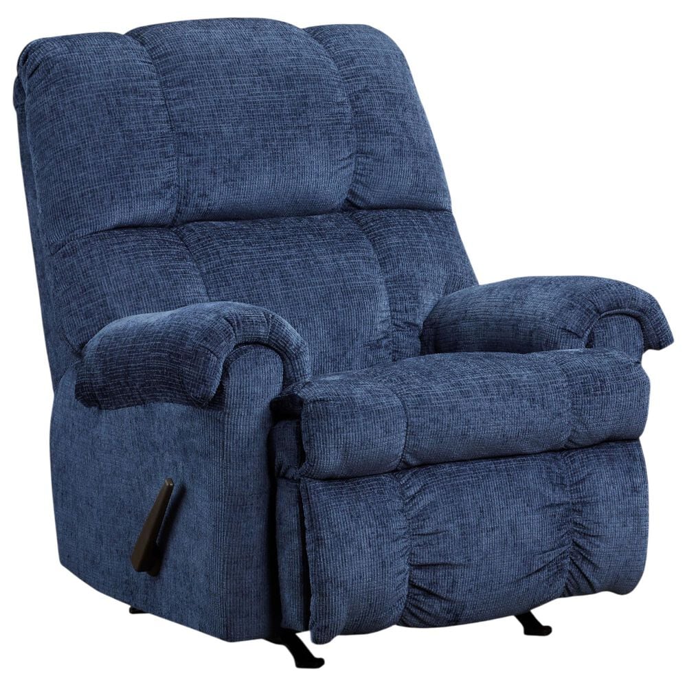 Olympia Furniture Manual Rocker Recliner in Gerald Navy, , large