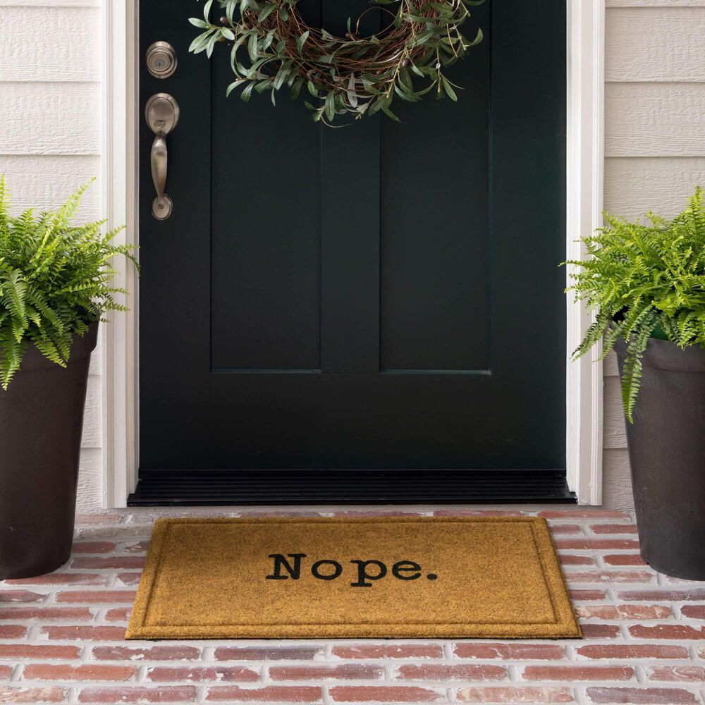 Karastan Bristol Nope 1&#39;6&quot; x 2&#39;6&quot; Natural Door Mat, , large