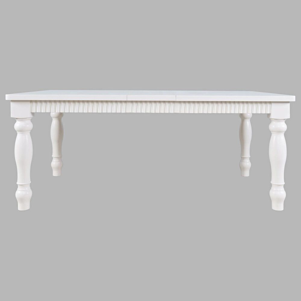 Waltham Westport 7-Piece Rectangular Dining Set in White, , large