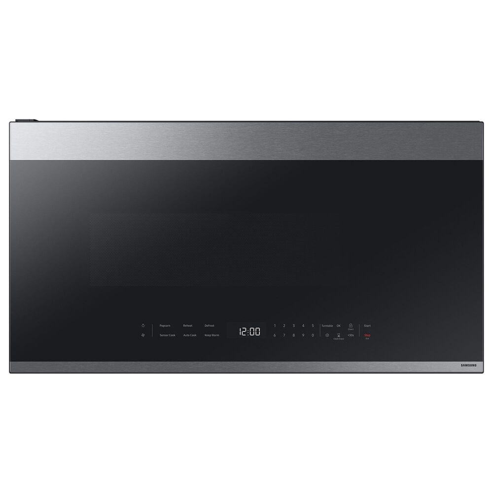 Samsung Bespoke Bespoke 2.1 Cu. Ft. Smart Over-The-Range Microwave with Glass-Touch Controls and LCD Display in Fingerprint Resistant Stainless Steel, , large