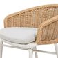 Hearth and Haven Santorini Outdoor Barstool with Wicker Backrest and Cushions in Beige (Set of 2), , large