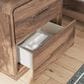 Ashley Fortlorn 4-Piece King Bedroom Set in Walnut Brown LED Light, , large