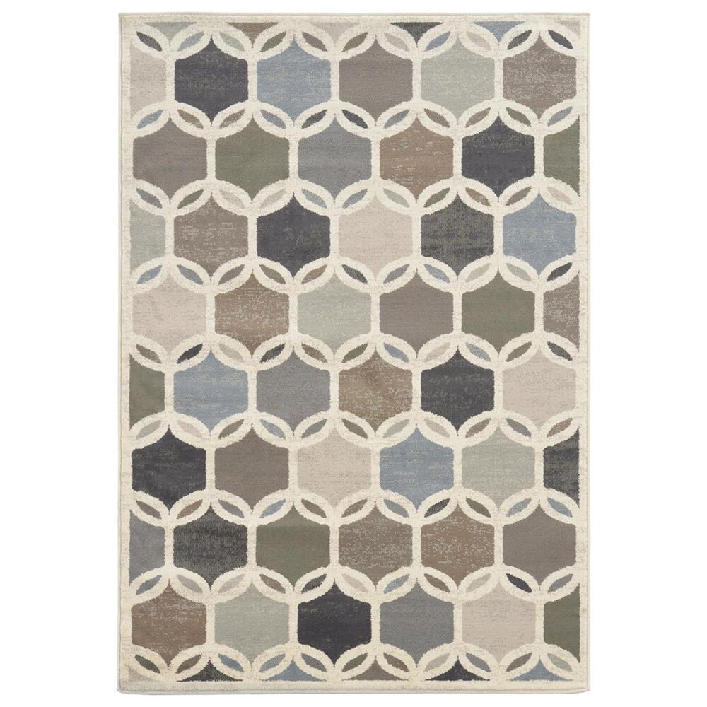 Oriental Weavers Brentwood 090W9 9"10" x 12"10" Ivory Area Rug, , large