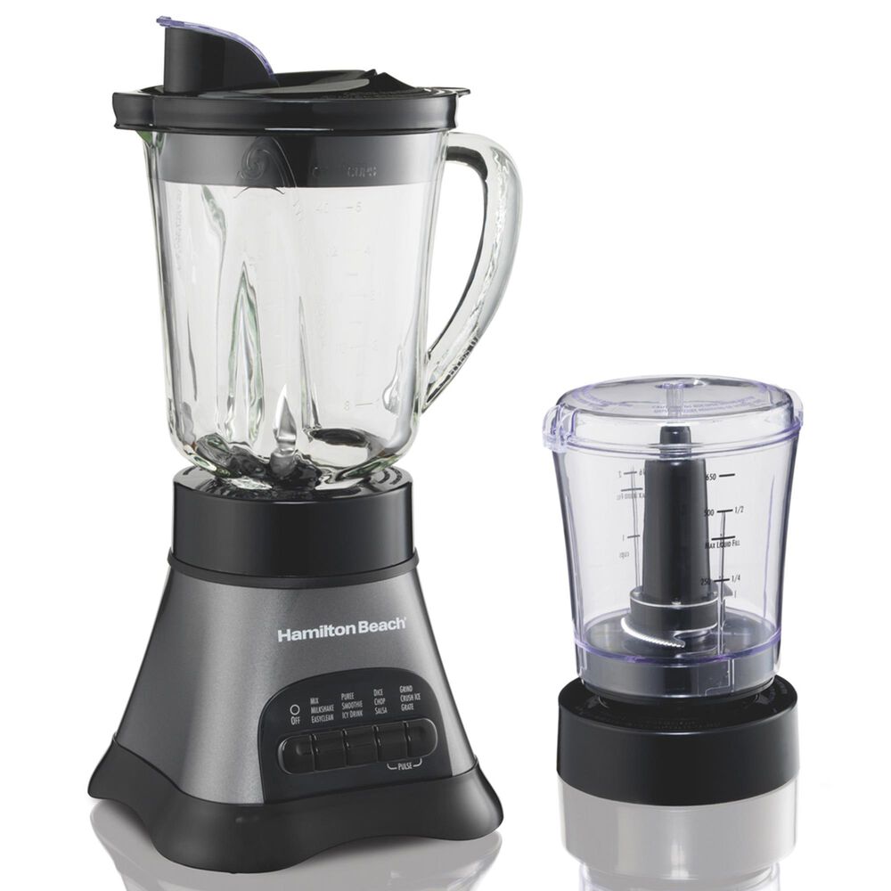 Hamilton Beach 4 Speeds Wave Crusher Multi-Function Blender with Chopper in Gray, , large