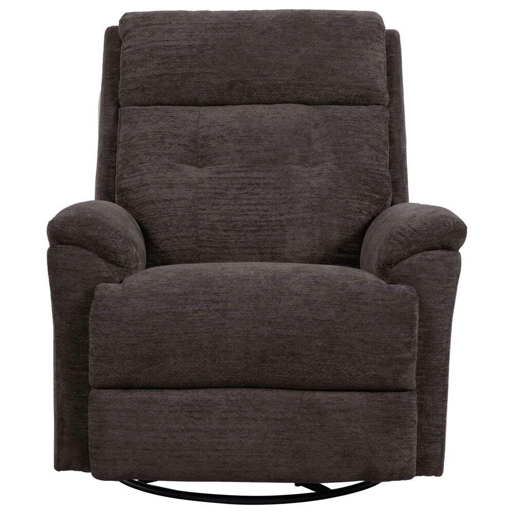 Flexsteel Sophisticated Power Swivel Gliding Recliner with Power Headrest and Lumbar in Steel, , large