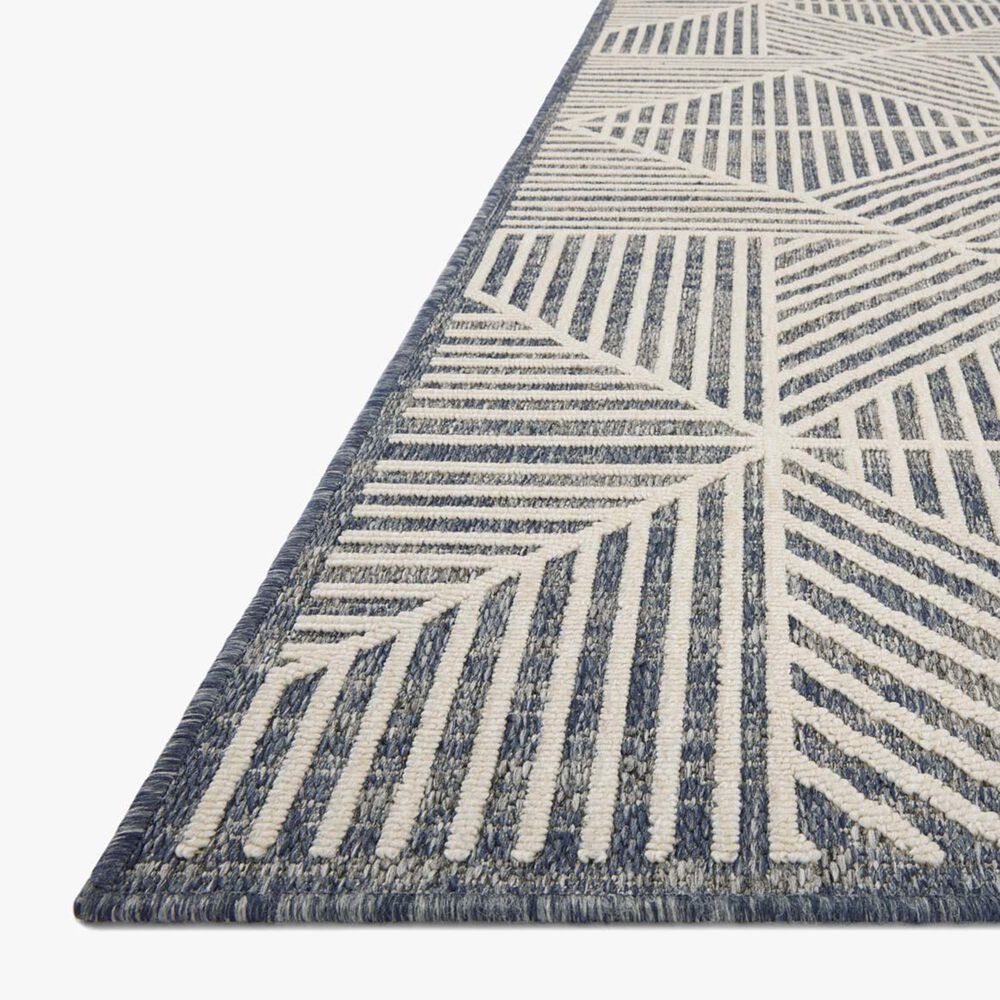 Loloi II Rainier RAI-03 2&#39;2&quot; x 3&#39;9&quot; Denim and Ivory Indoor/Outdoor Area Performance Rug, , large