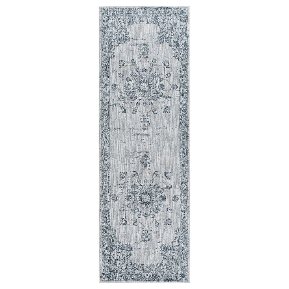 Surya Laila 2"7" x 10" Navy, Teal, Light Gray, Beige, Taupe and Cream Runner, , large