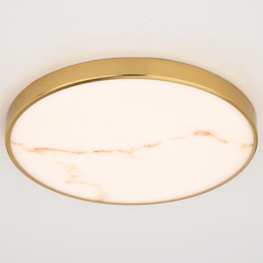 Vaxcel Aurelia 12" 1-Light Flush Mount in Brushed Brass, , large
