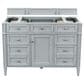 James Martin Vanities Brittany 48" Single Bathroom Vanity in Urban Gray with 3 cm Carrara White Marble Top and Rectangle Sink, , large