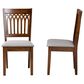 Baxton Studio Genesis Side Chair with Grey Cushion in Walnut Brown (Set of 2), , large