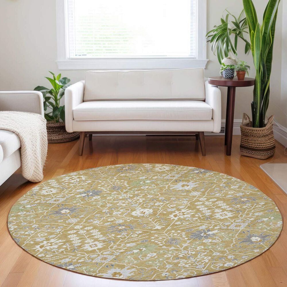 Dalyn Rug Company Tabrook TB12 Gold 8&#39; Round Area Rug, , large