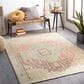 Surya Unique 5" x 7"6" Dusty Pink, Wheat, Charcoal, Peach, Beige, Medium Green and Sage Area Rug, , large