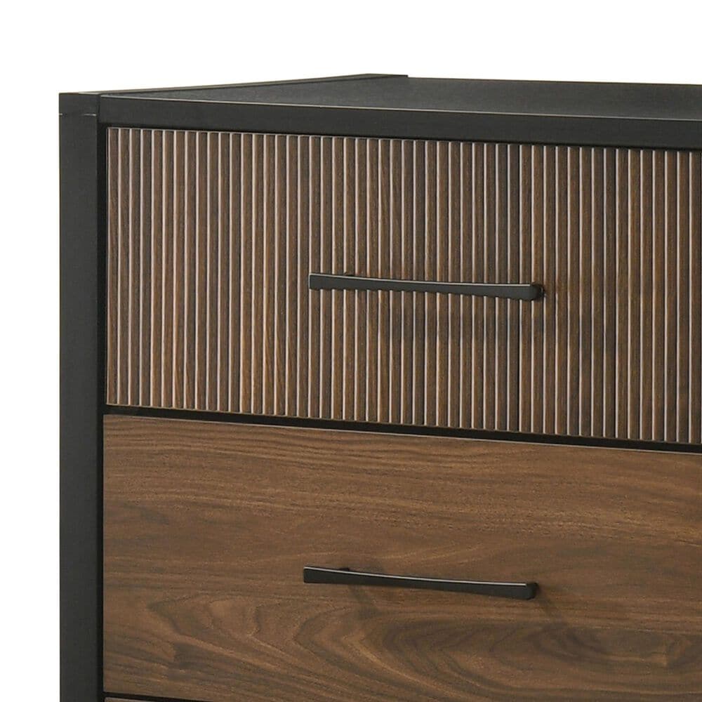 Crown Mark Nemy 6 Drawer Dresser and Mirror in Brown, , large