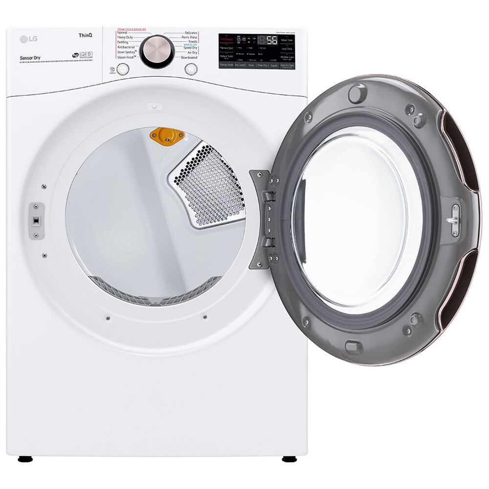 LG 4.5 Cu. Ft. Front Load Washer and 7.4 Cu. Ft. Electric Dryer with TurboWash 360 Laundry Pair in White, , large