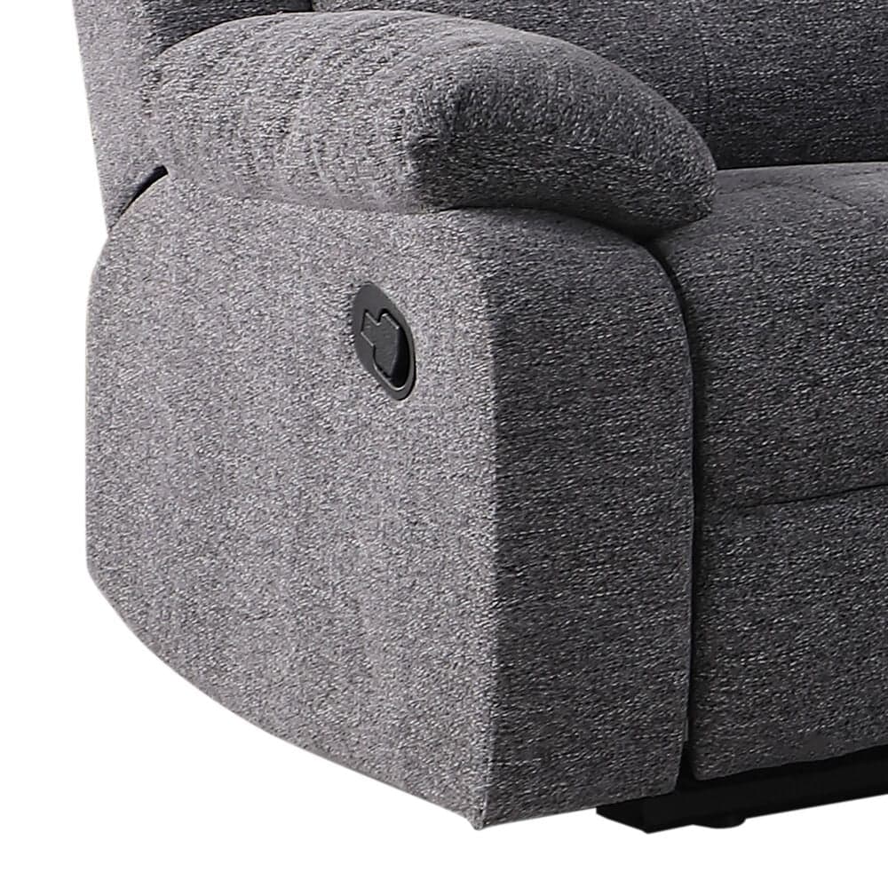 Titanic Furniture Bellinda Manual Reclining Sofa in Gray, , large