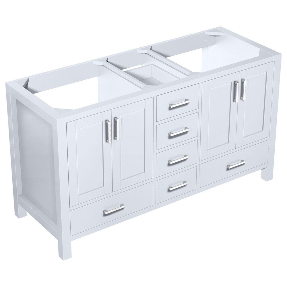 Lexora Home Jacques 60" Double Bathroom Vanity Cabinet Only in White, , large