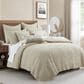 Levtex Mills Waffle 3-Piece Full/Queen Quilt Set in Wheat, , large