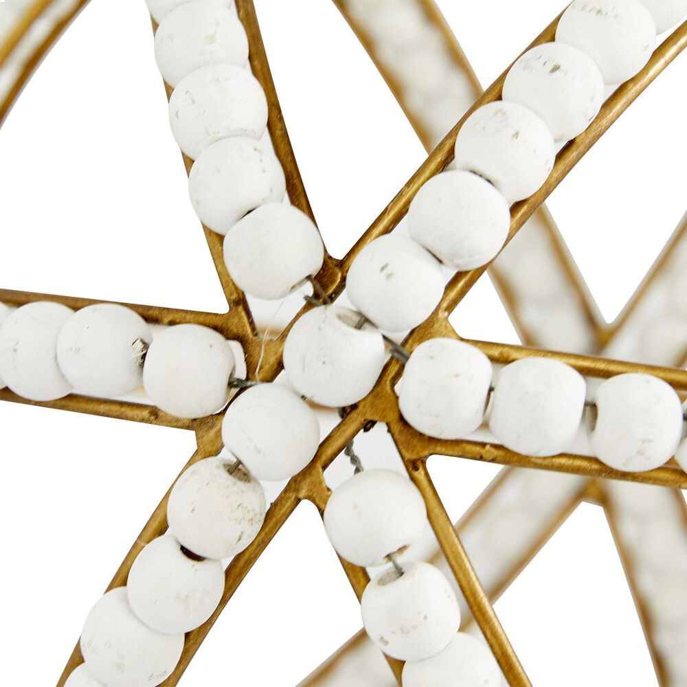 Maple and Jade Geometric Sculpture in White and Gold &#40;Set of 2&#41;, , large