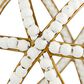 Maple and Jade Geometric Sculpture in White and Gold (Set of 2), , large