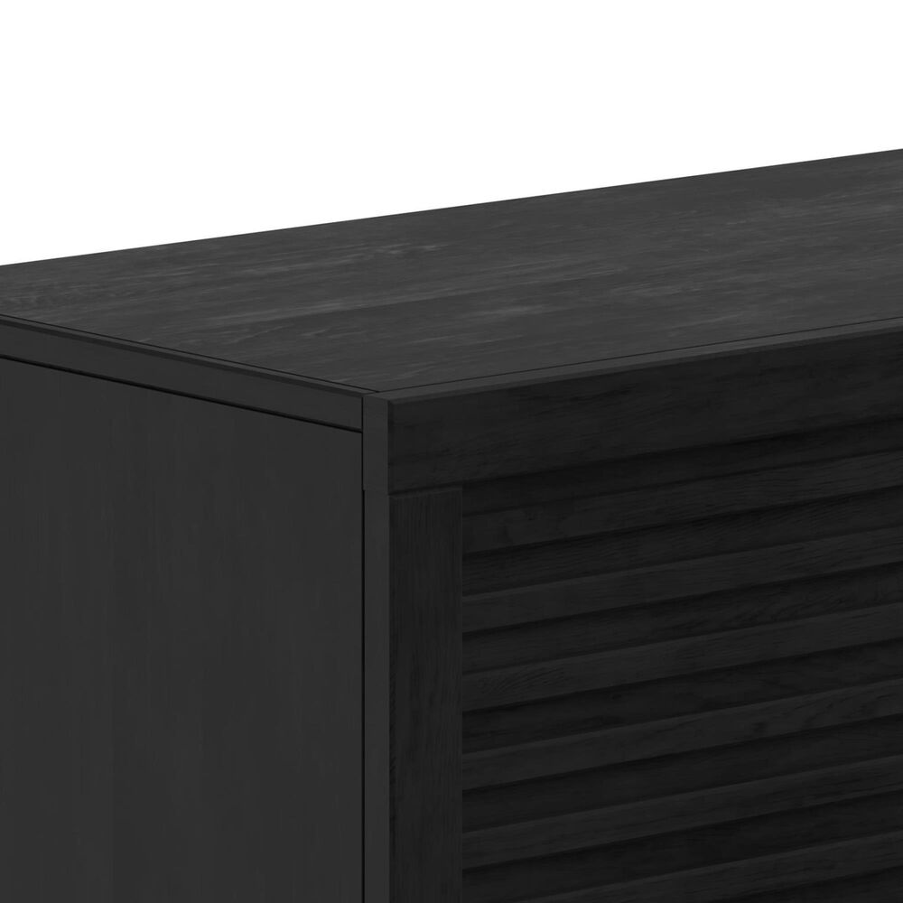 Legends Home Stardust Fireplace Mantel with Fireplace Insert in Seal Skin Black, , large