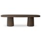 Four Hands Valen Dining Table in Rustic Brown Oak Veneer - Table Only, , large