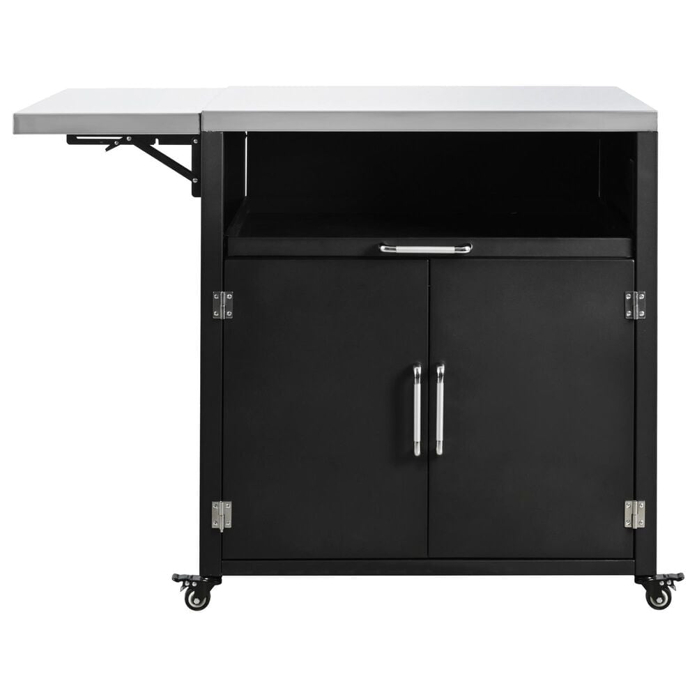 Hearth and Haven Patio Serving Cart in Matte Black, , large