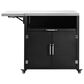Hearth and Haven Patio Serving Cart in Matte Black, , large