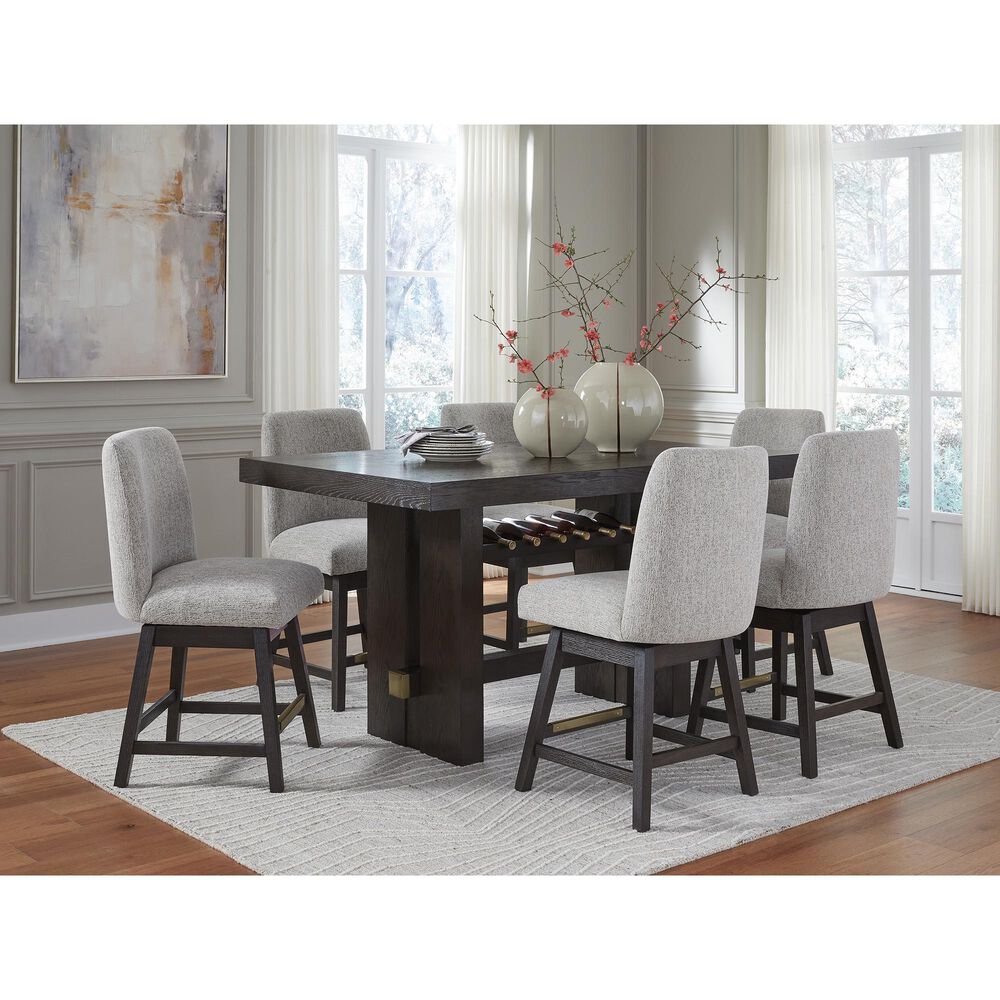 Millenium Burkhaus Counter Table and 6 Stools, , large