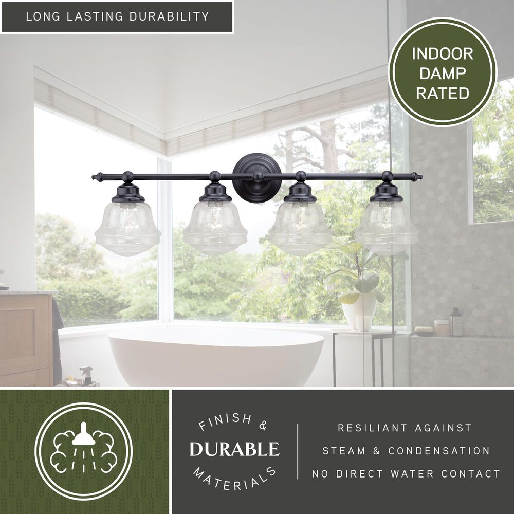 Vaxcel Huntley 4-Light Bathroom Vanity in Oil Rubbed Bronze, , large