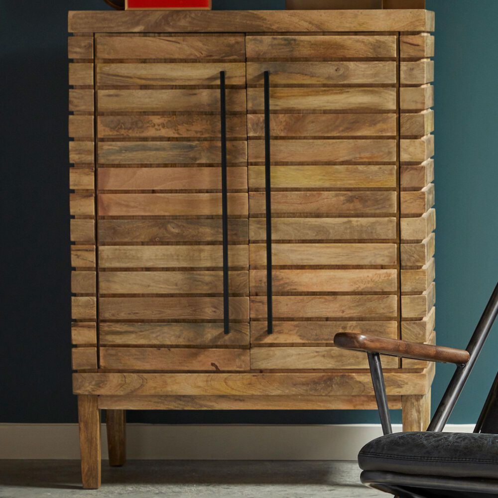 Accentric Approach Bar Cabinet in Brown, , large