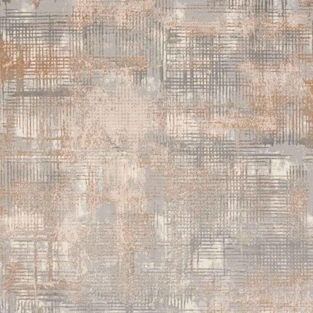 Nourison Rush CK951 8&#39; Round Grey and Beige Area Rug, , large