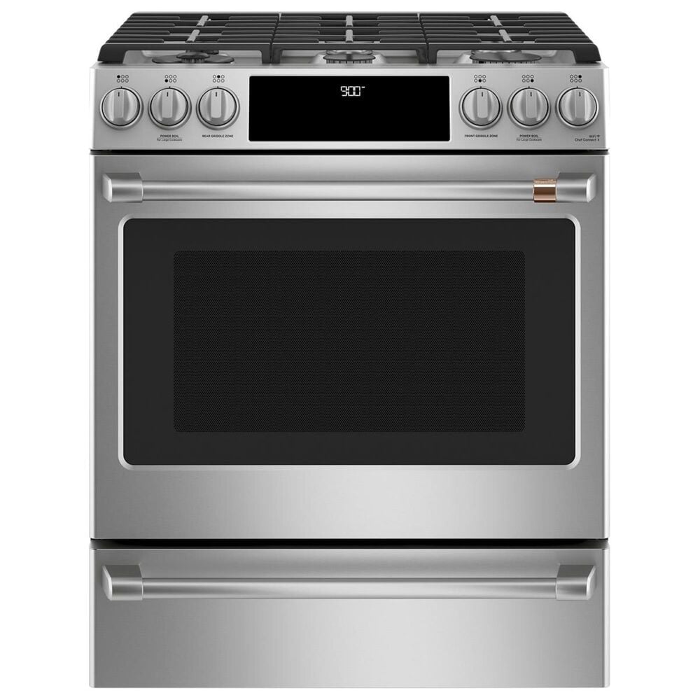 Cafe 30" Slide-In Dual Fuel Range in Stainless Steel, , large
