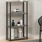HOMLUX Turn-N-Tube 4-Tier Multipurpose Shelf Display Rack in French Oak Grey and Black, , large