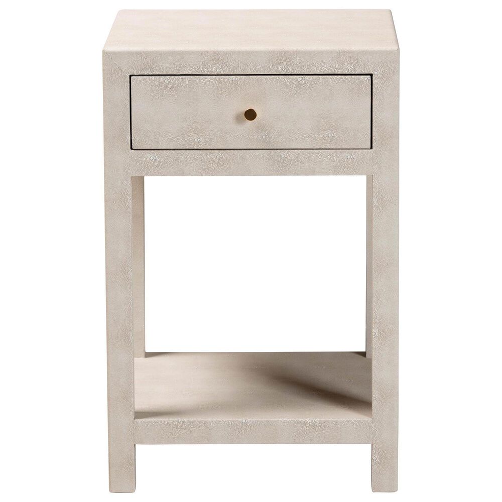 Baxton Studio Dansby 1-Drawer End Table in Beige, , large