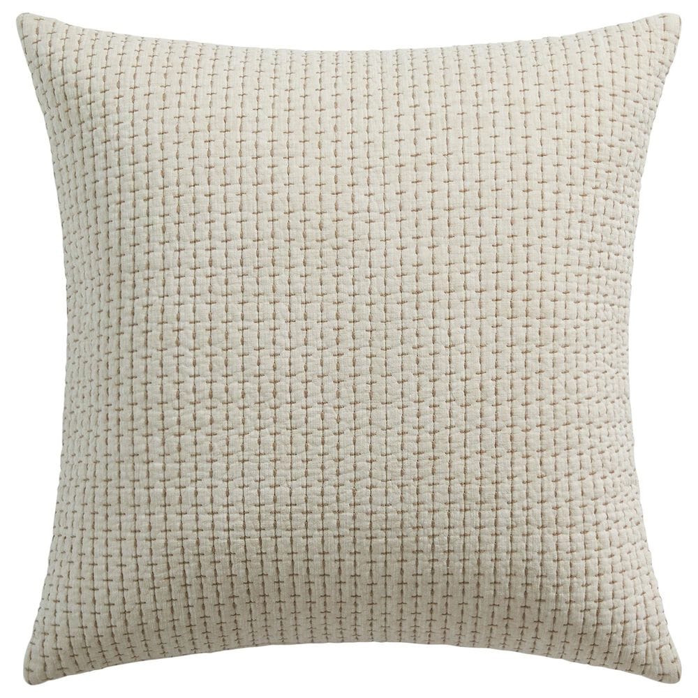Levtex Pick-Stitch Artisan 20" x 20" Throw Pillow in Taupe, , large