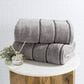 Timberlake Lavish Home Zero Twist 2-Piece Towel Set in Silver and Black, , large