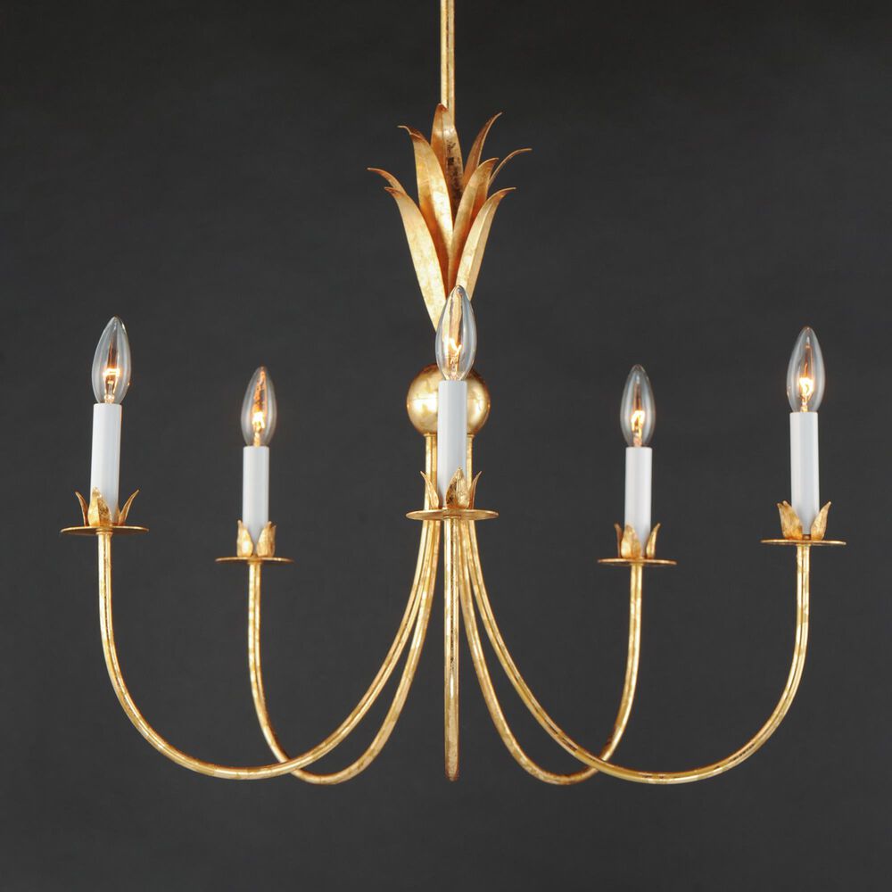 Maxim Lighting Paloma 5-Light Chandelier in Gold Leaf, , large