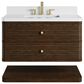 James Martin Allamari 36" Single Bathroom Vanity in Sable with 3 cm White Zeus Silestone Top and Rectangular Sink, , large