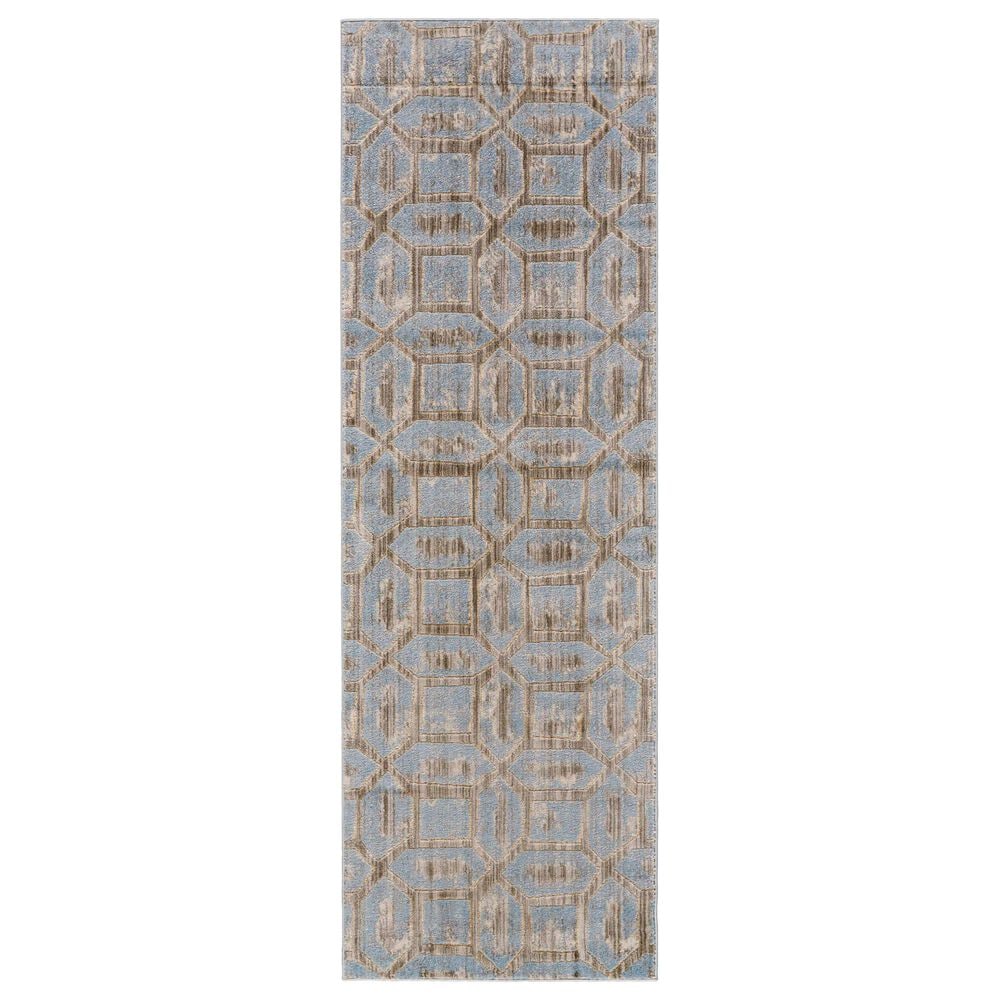 Feizy Rugs Milton 3472F 2'7" x 8' Ice Runner, , large