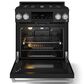 Thor Kitchen Gordon Ramsay 4.55 Cu. Ft. 30" Professional Liquid Propane Range with Stainless Steel Handle Kit in Black, , large