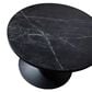 Leisuremod Verve 27" Coffee Table with MDF Top in Black and Black Marble, , large