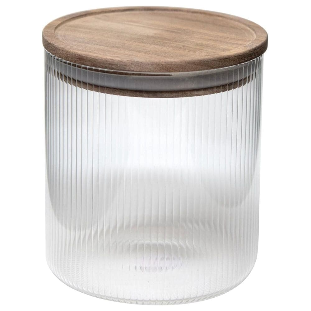 Housewares International 23.6 Oz Vertical Ribbed Jar in Clear, , large