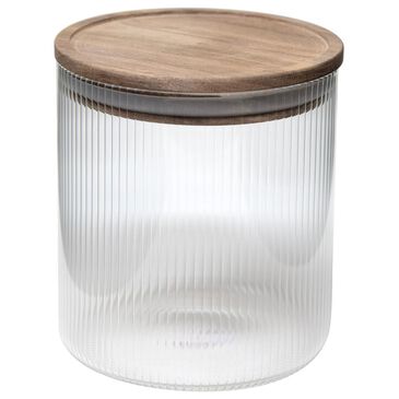 Housewares International 23.6 Oz Vertical Ribbed Jar in Clear, , large