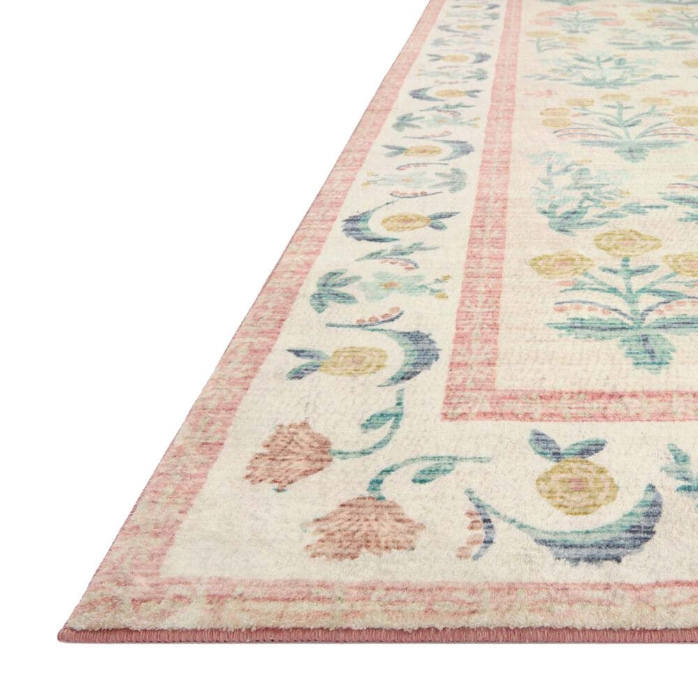 Rifle Paper Co. x Loloi Eden Mughal Rose 2&#39;6&quot; x 7&#39;6&quot; Blush Runner, , large