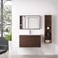 James Martin Vanities Mantova 35.4" Single Vanity Cabinet in Mid-Century Walnut and Champagne Brass, , large