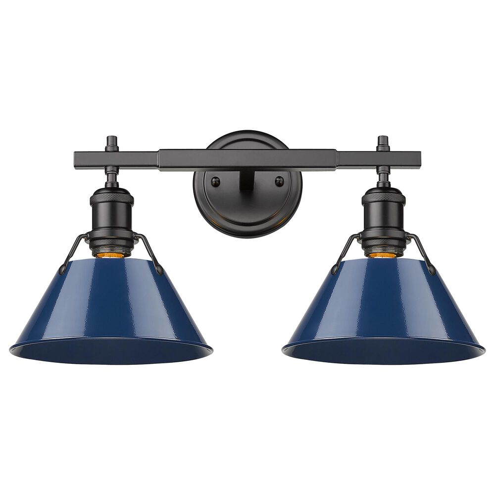 Golden Lighting Orwell 2-Light Bath Vanity in Matte Black, , large