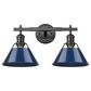 Golden Lighting Orwell 2-Light Bath Vanity in Matte Black, , large